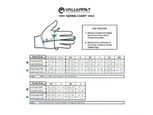 valokuvauskäsine kokotaulukko