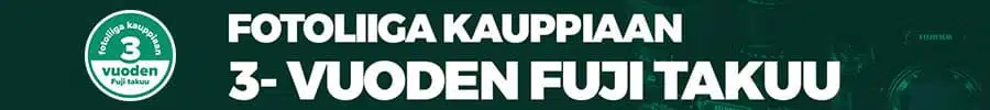 Fotoliigakauppiaan 3 vuoden Fuji takuu