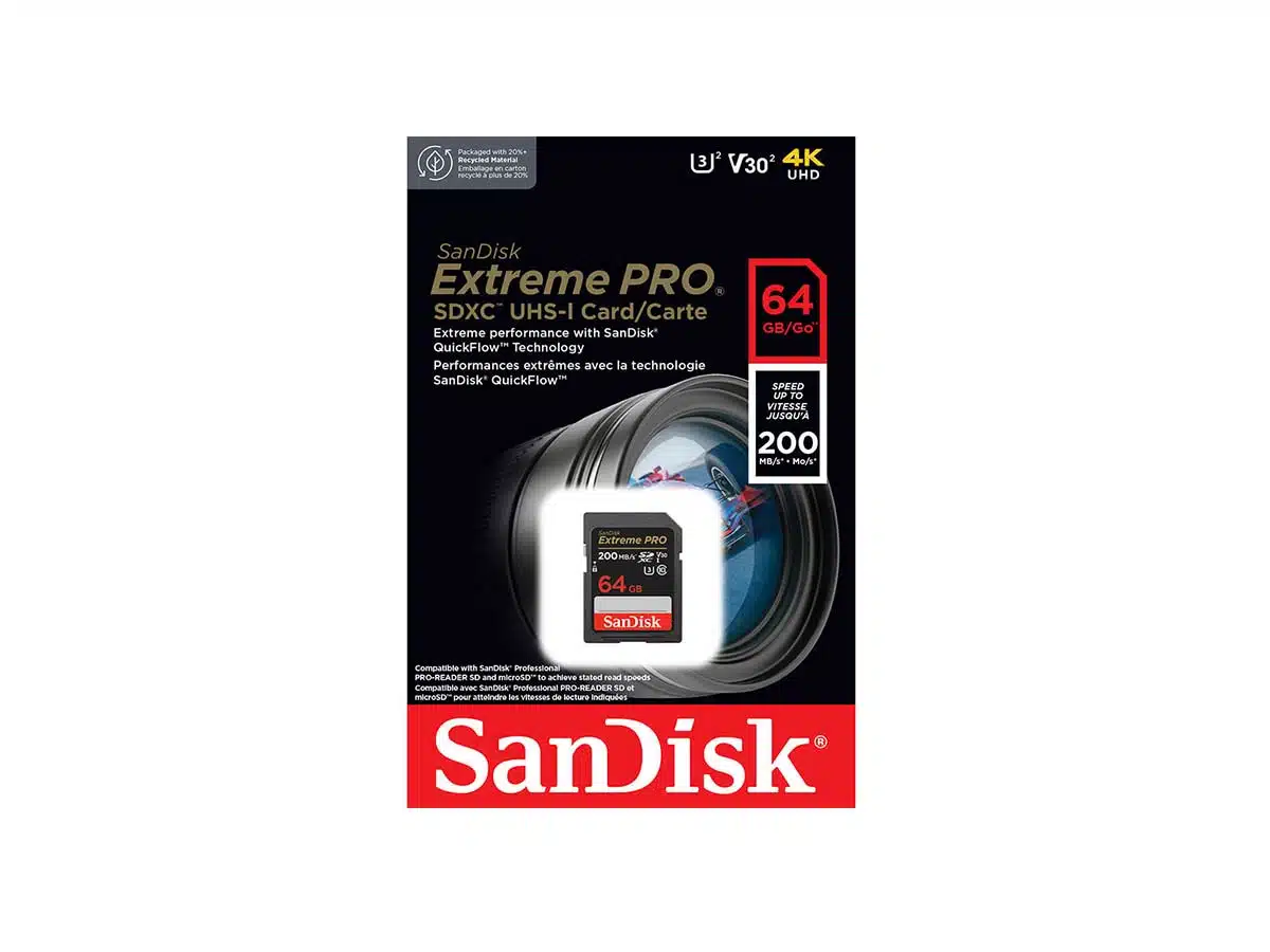 Sandisk 64gb Extreme Pro SDXC 200