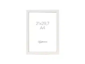 Pop valkoinen valokuvakehys 21x29,7 (A4)