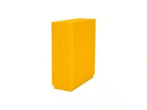 Polaroidkuvien säilytyslaatikko keltainen