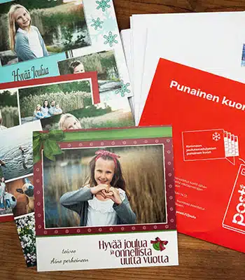 Joulukortit omista kuvista
