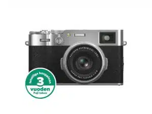 Fujifilm X100VI kompaktikamera, hopea. 3 vuoden takuu